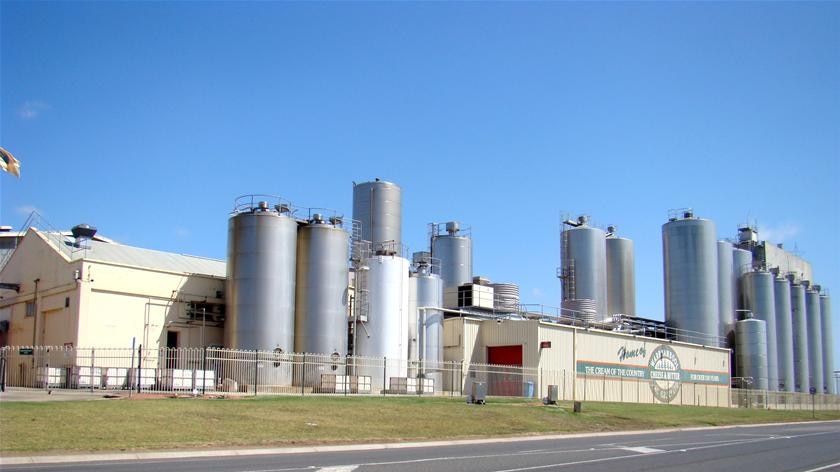 The Warrnambool Cheese and Butter Factory at the edge of Allansford