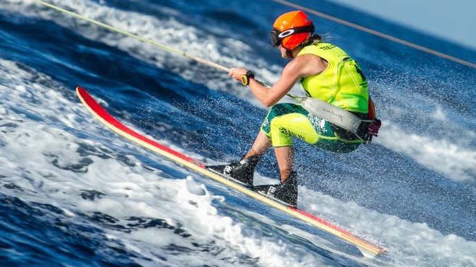 Sarah Teelow at 2013 World Waterski Racing Championships