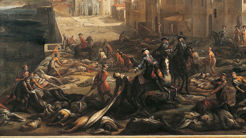 Chevalier Roze working at Esplanade de la Tourette during the height of the plague.