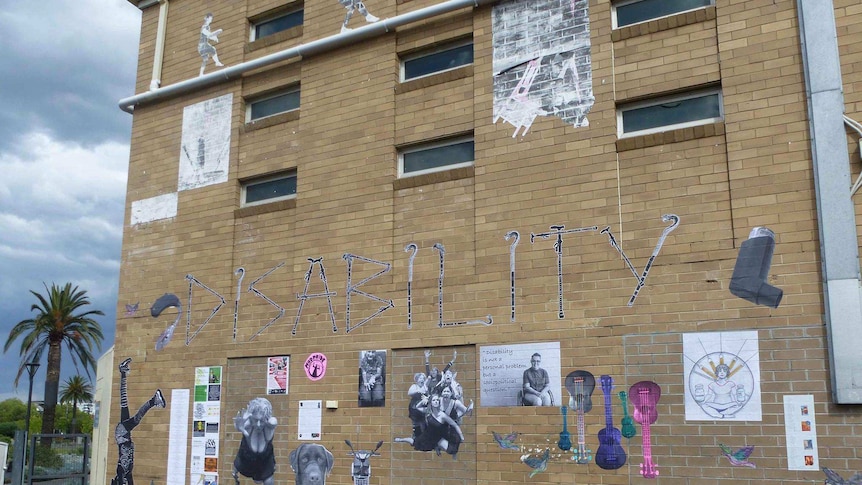 The Disability Pride mural on the Footscray Exchange building.