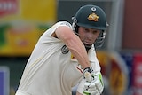 Shaun Marsh playing a front foot drive in Test match
