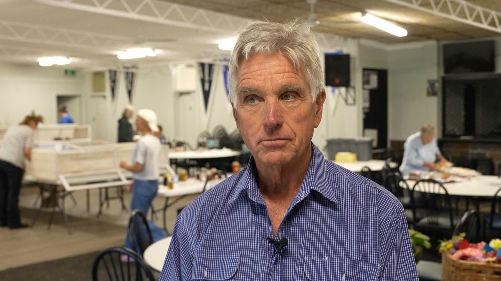 El alcalde de Naracoorte Lucindale, Patrick Ross, en un evento comunitario.