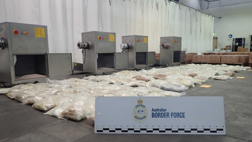 The 496kg of methamphetamine seized by police in Sydney
