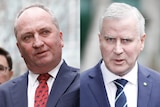 A composite image of two men, Barnaby Joyce on the left, Michael McCormack on the right.