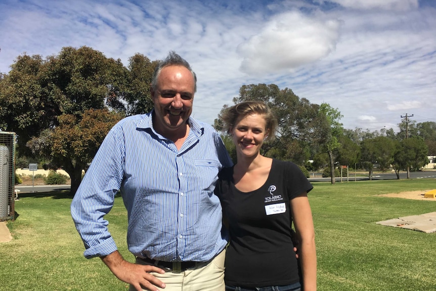 Graziers Rob and Kat McBride from Tolarno Station.