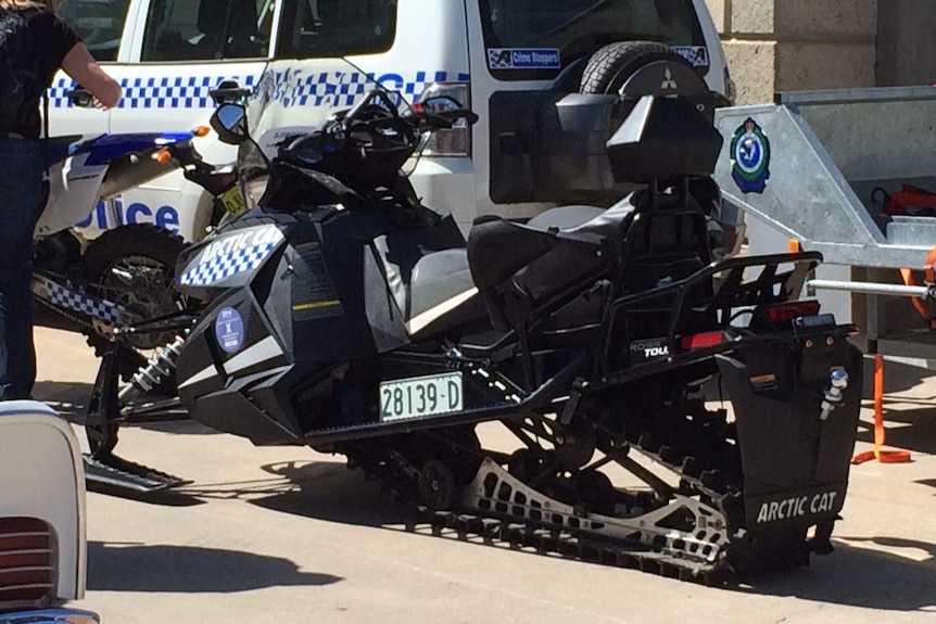 A NSW Police Arctic Cat snowmobile.