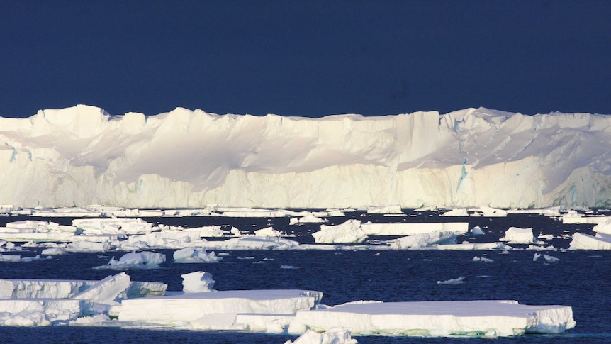Part of the Totten glacier in East Antarctica
