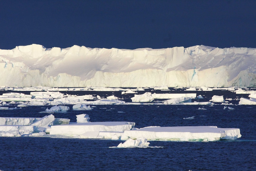 Part of the Totten glacier in East Antarctica