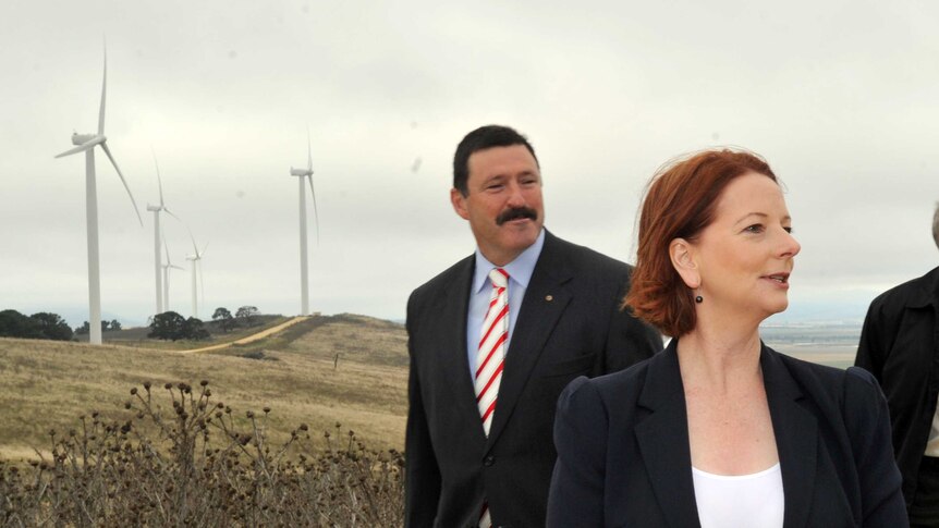 Labor MP Mike Kelly with Julia Gillard