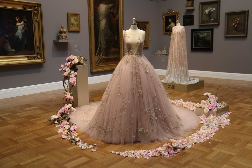 One of Paolo Sebastian's dresses at the Art Gallery of South Australia.