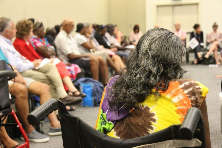 Dialysis patients at a gathering.