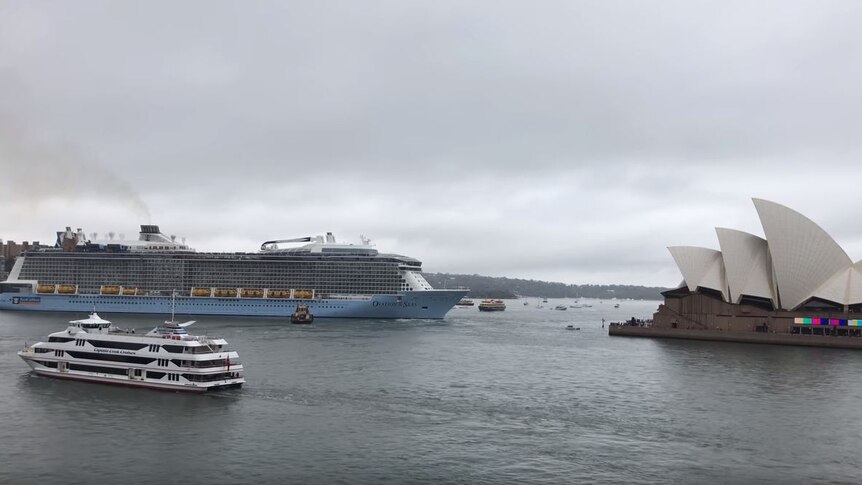 Cruise ship close to Opera House
