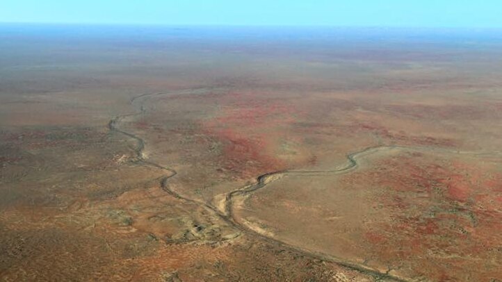 View from the air over William Creek