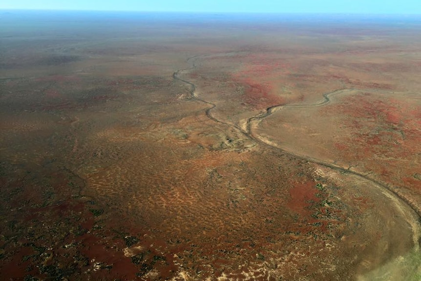 View from the air over William Creek