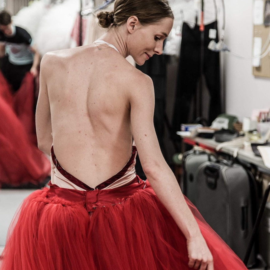 McGuigan in a costume fitting for Richard House’s ballet Scent of Love.