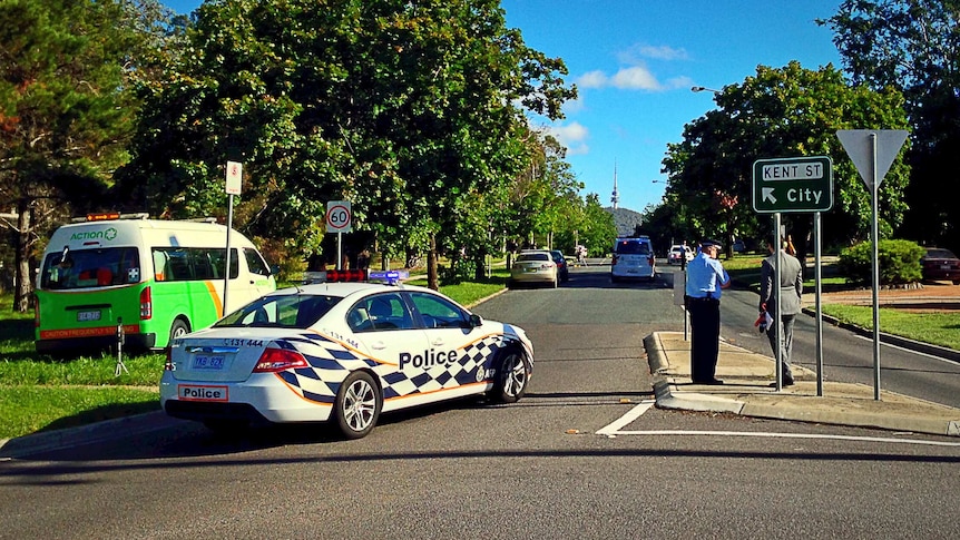 Police closed Kent Street in Deakin while they investigated the crash.