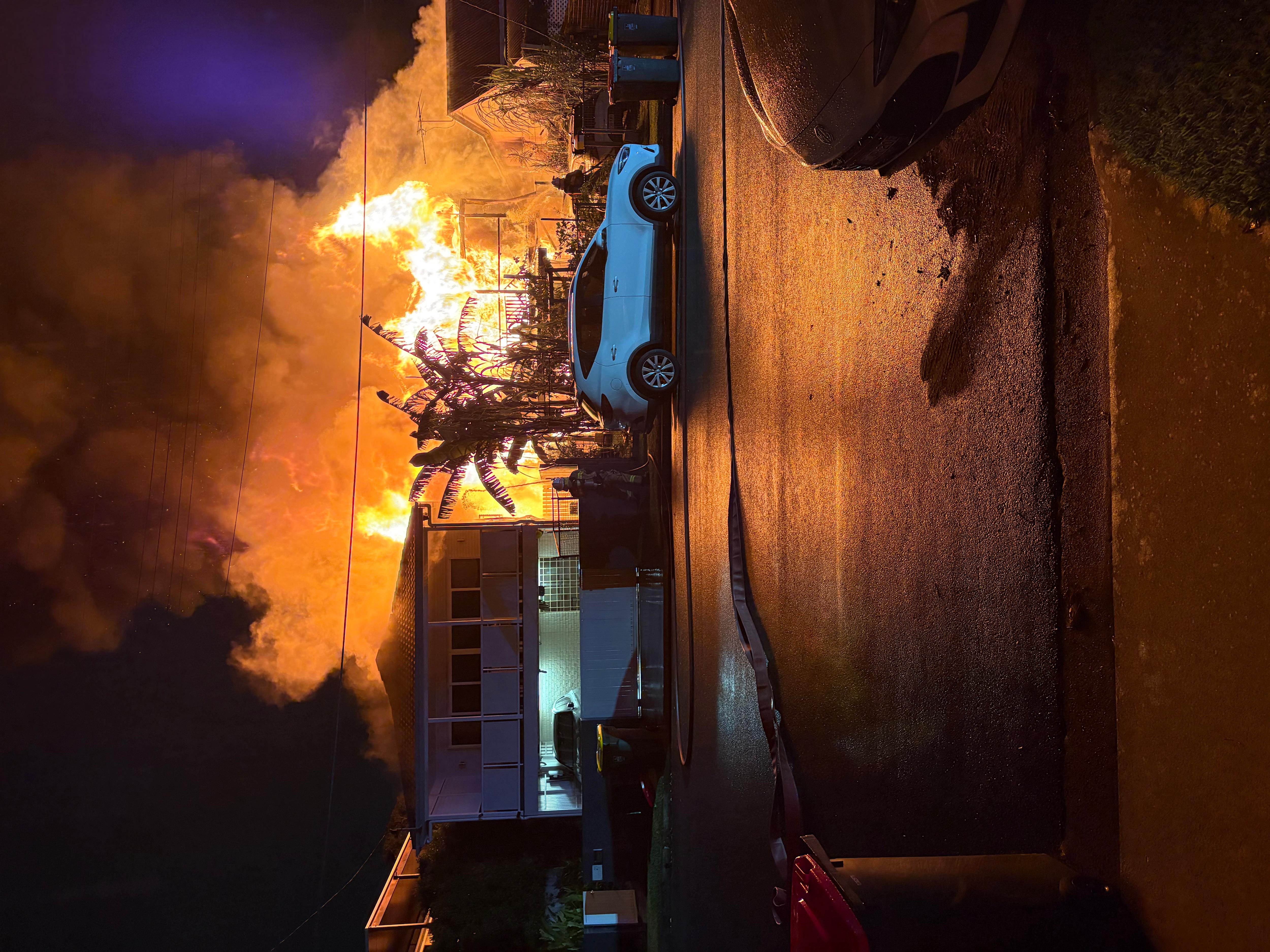 Crews worked on the fire for more than 2 hours. - ABC News