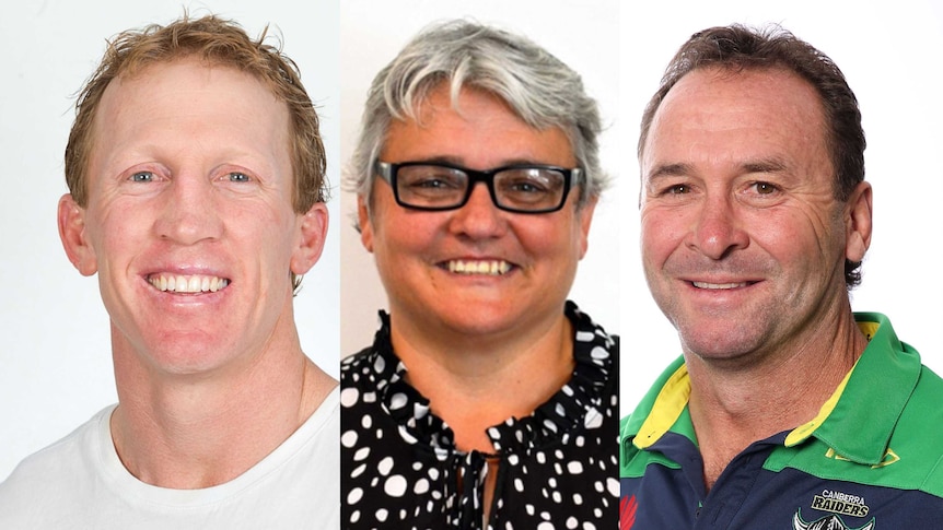 Composite image of three ACT Australian of the Year 2017 finalists - Alan Tongue, Katrina Fanning and Ricky Stuart.