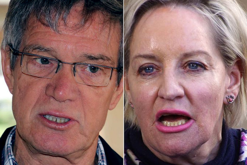 Two headshots of Mike Nahan and Alannah MacTiernan.