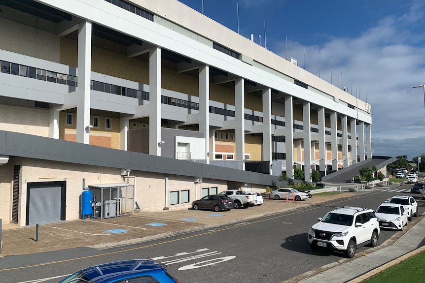 An image of the QSAC (Queensland Sport and Athletics Centre) exterior 