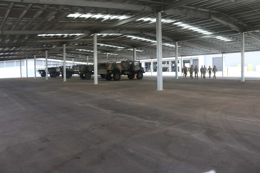 One of the undercover areas at the new storage and maintenance facility in Darwin.