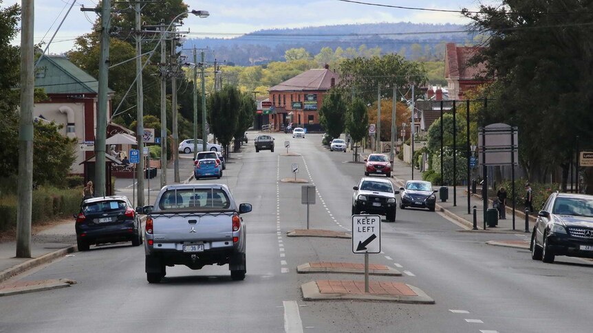 A street in Longford, in Tasmania.