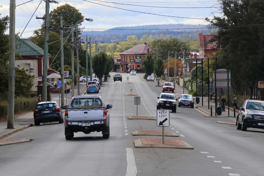 A street in Longford, in Tasmania.