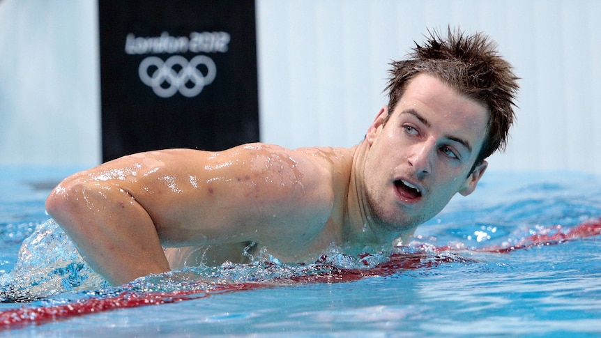 James Magnussen of Australia after competing in the men's 4x100 metres freestyle. (Photo by Getty Images: Adam Pretty)