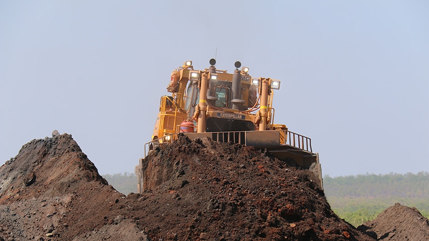 Rock at former uranium mine