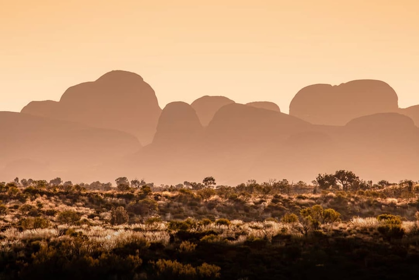 Soft light over rock formations.