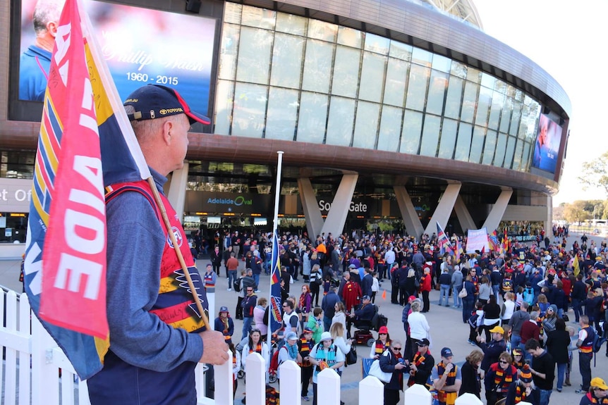 Football fans at Adelaide Oval