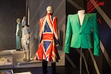 Costumes on display at the David Bowie is exhibition.