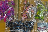 Packets of synthetic drugs seized by police during raids in Canberra in May 2014.