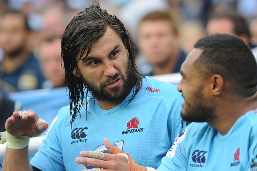 Potgieter on the sideline during the Waratahs' clash with the Brumbies