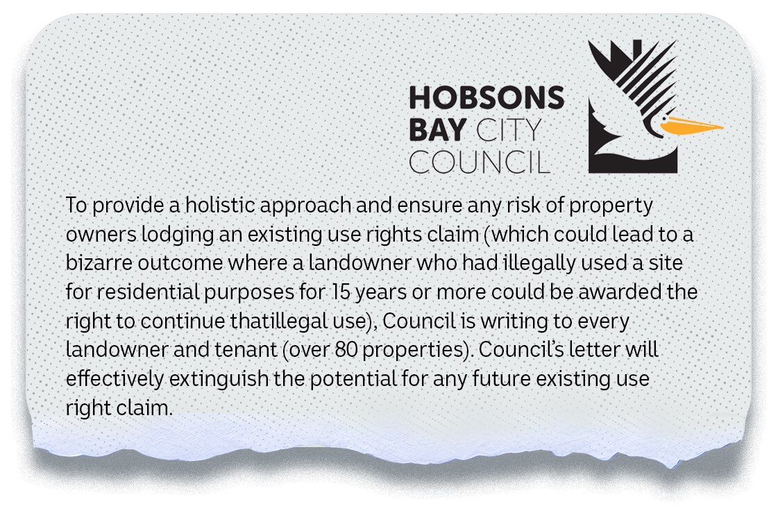 A quote from a Hobsons Bay City Council email on a letter head.