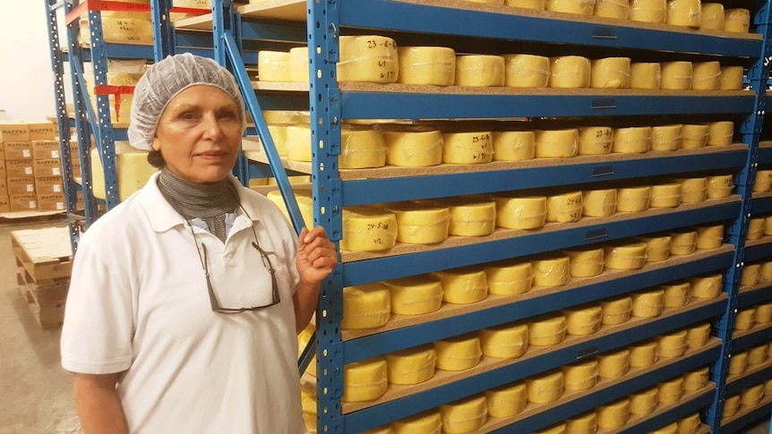 Maffra Cheese Company owner Ferial Zekiman with cheese