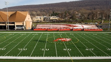 A football field.