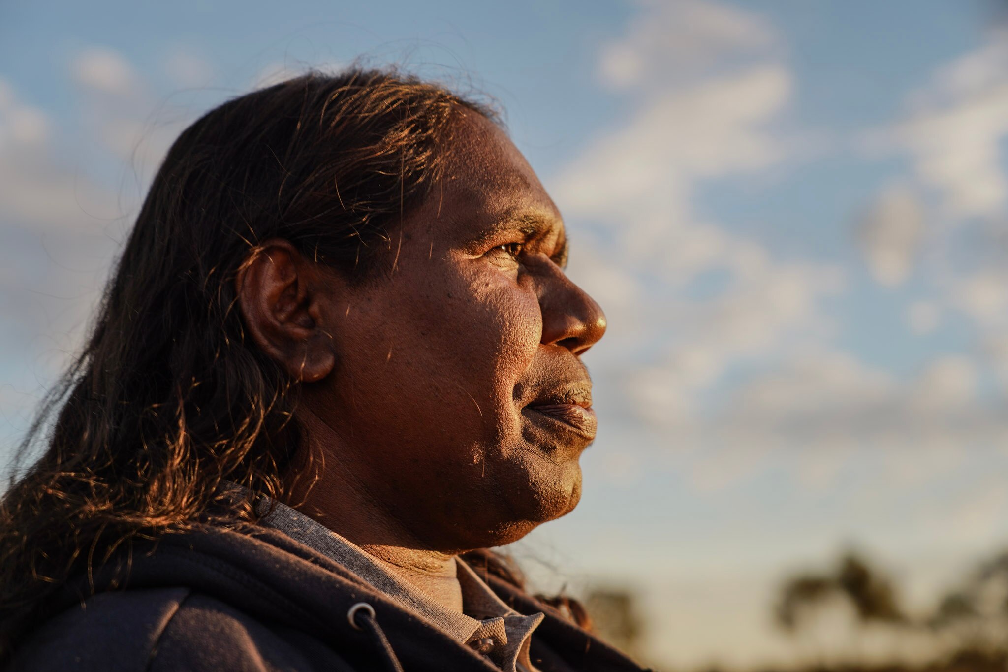 Close up Aboriginal woman