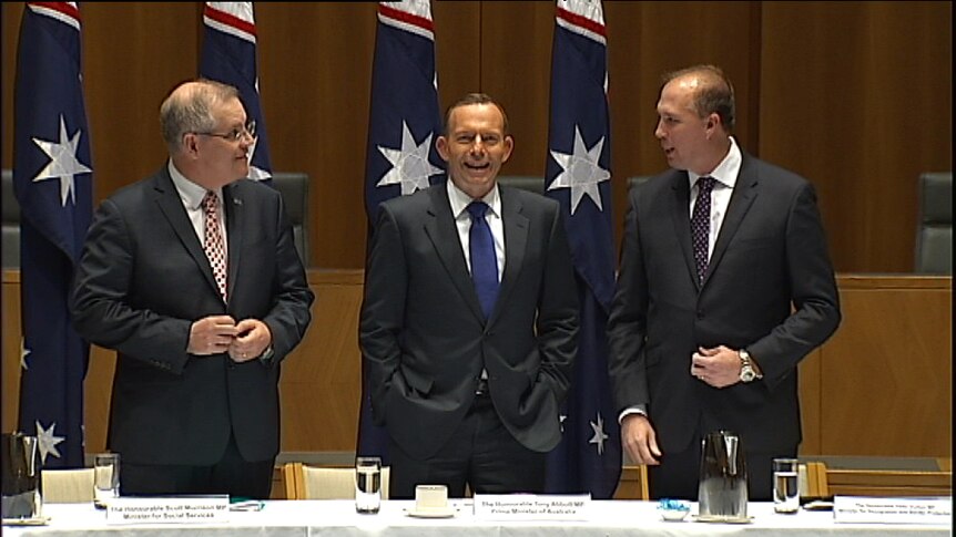 Peter Dutton, Scott Morrison and Tony Abbott