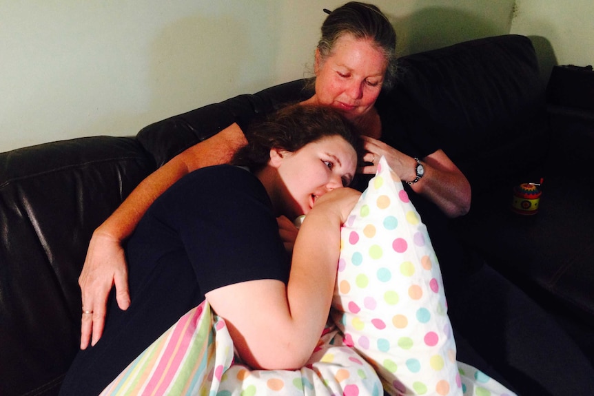 Leslea Geary with her daughter Annie.