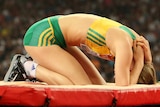 Eleanor Patterson looks dejected after the high jump final in Beijing
