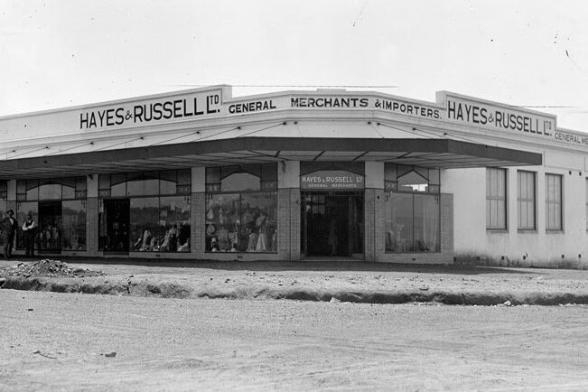 black and white image of a building 