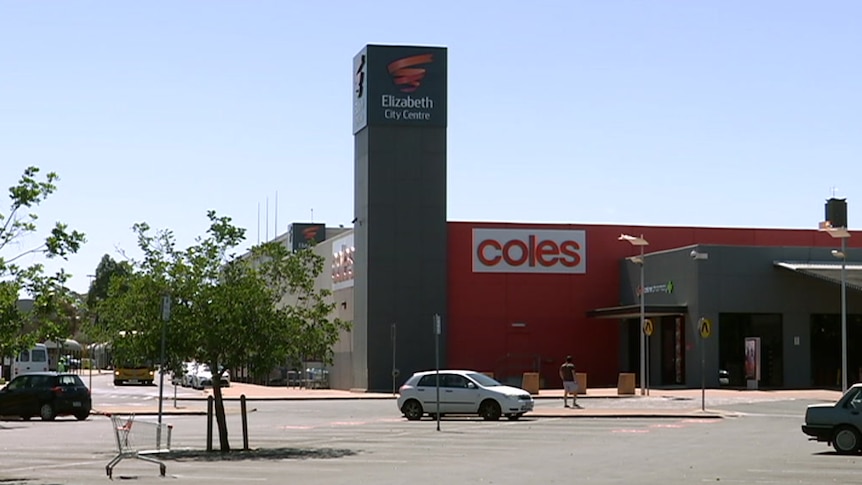 The outside car park at the Elizabeth Shopping Centre