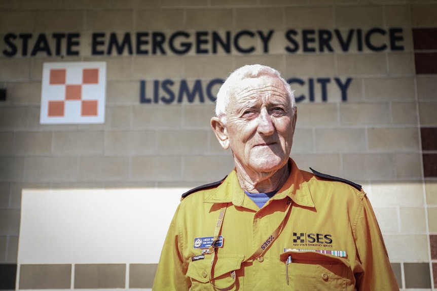 Flood intelligence officer Lindsay Matterson in front of the SES Lismore City headquarters