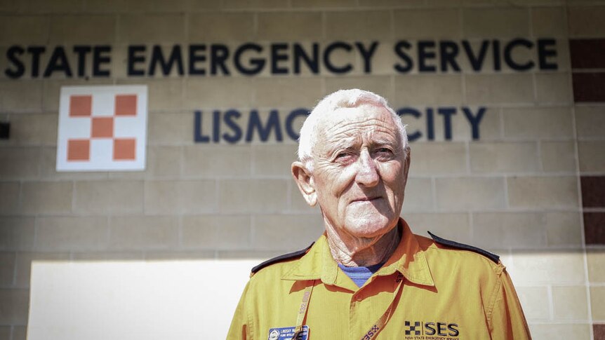Flood intelligence officer Lindsay Matterson in front of the SES Lismore City headquarters
