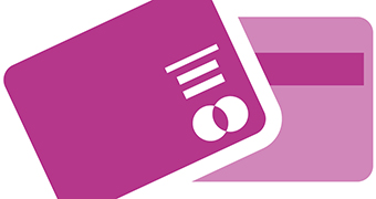 A pink icon showing two cards