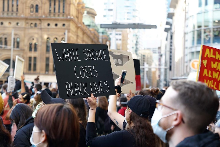 Thousands of demonstrators flocked to Sydney's CBD to protest racial injustice at the Black Lives Matter rally. June 6, 2020.