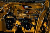 Caterpillar's construction vehicles are on display for sale at a retail site in San Diego, California.