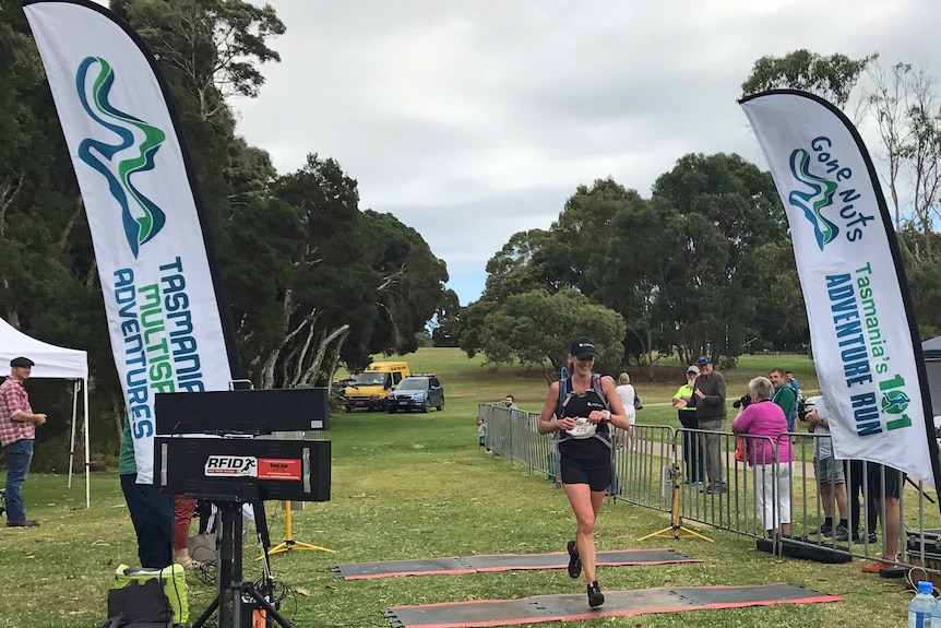 Rebecca de Groot, first woman across the line in the inaugural Gone Nuts adventure run
