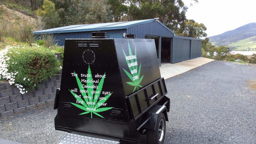 Medicinal cannabis van in Hobart